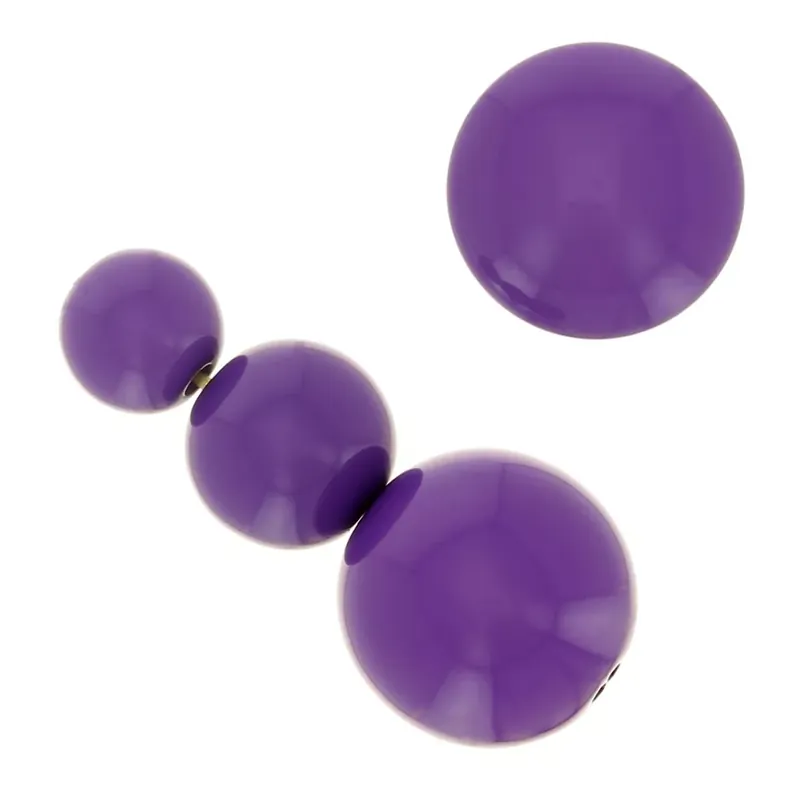 Assortiment 26 perles rondes 6-8-10 mm et 2 cabochons en résine opaque – Violet Offerta Lampo