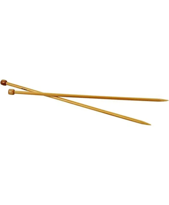 2 Aiguilles À Tricoter En Bambou 35 cm – Ø 7 mm Prezzo Ridotto