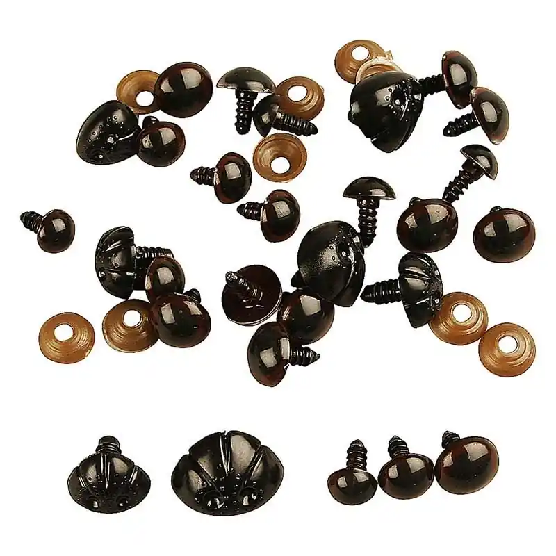 Non Perdere 12 nez et yeux pour ours en peluche – 10 à 25 mm