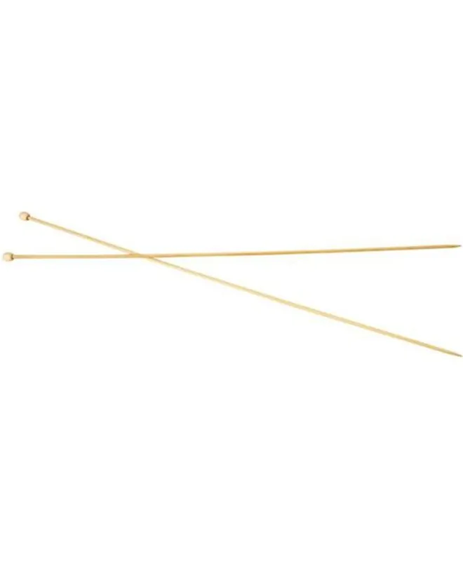 Top Qualità 2 Aiguilles À Tricoter En Bambou 35 cm – Ø 2,5 mm