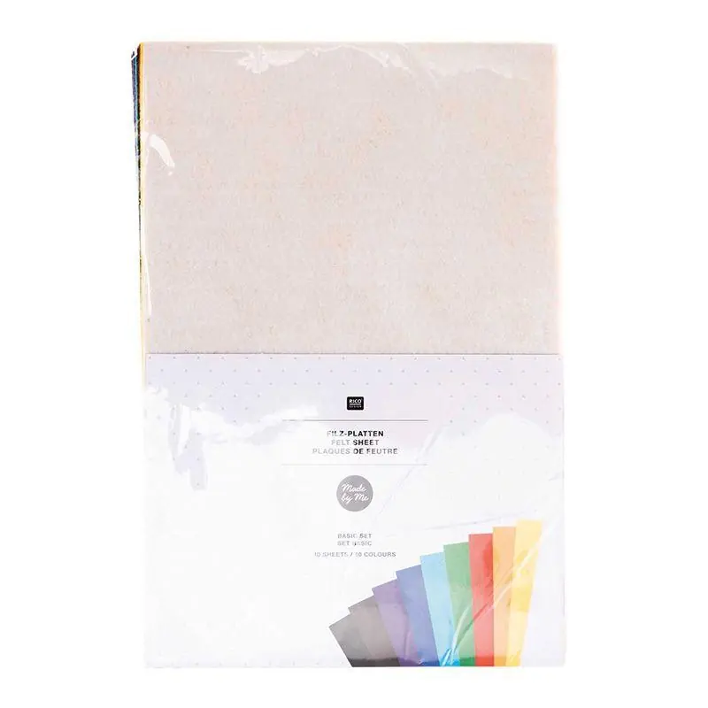 10 feuilles de feutrine 20 x 30 cm – Couleurs basiques Consegna Rapida