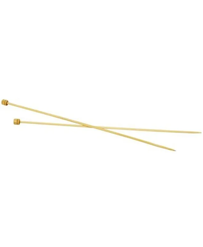 2 Aiguilles À Tricoter En Bambou 35 cm – Ø 4 mm Promozione