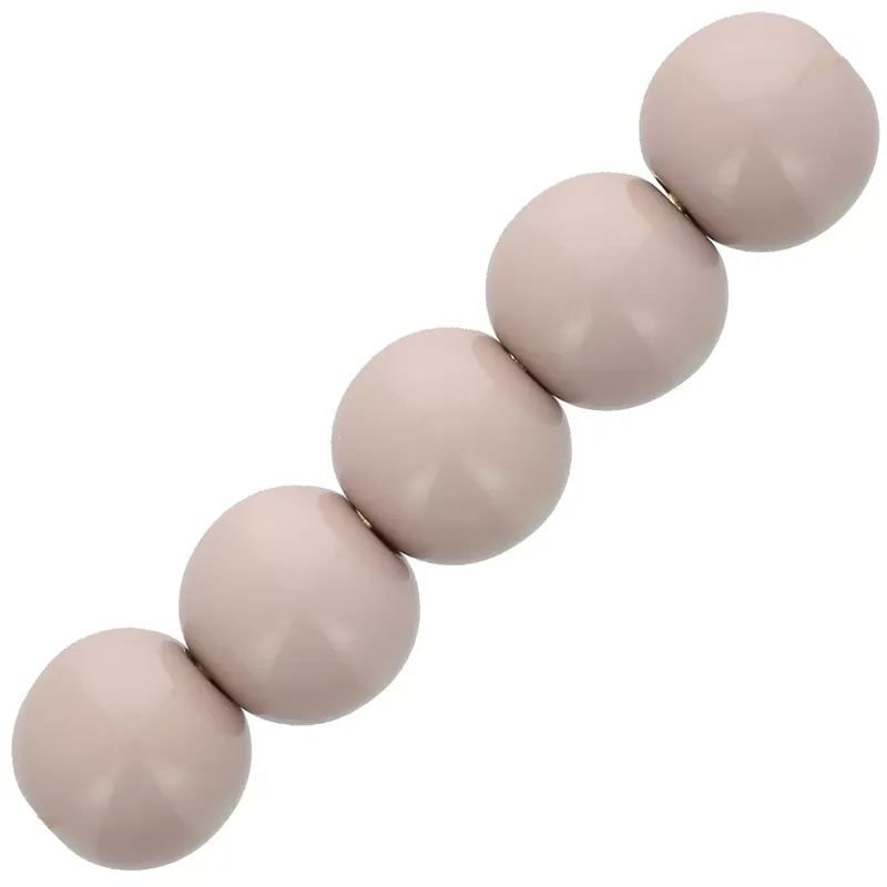 Non Perdere Perles en résine opaque 6 mm – Taupe x10