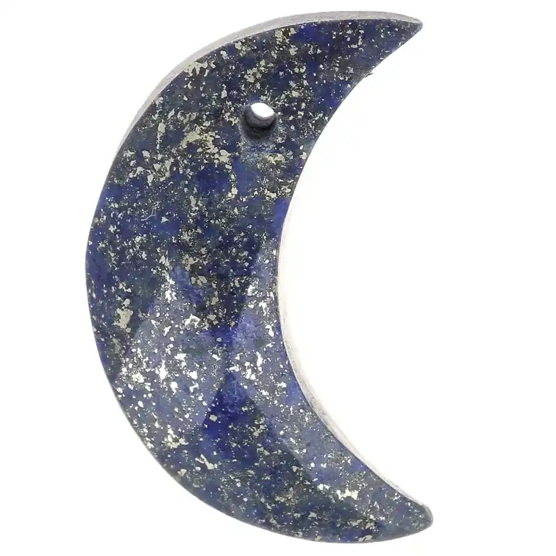 Promo Stagionale Pendentif demi-lune facetté 18.5×7.5 mm en pierre gemme – Lapis lazuli x1