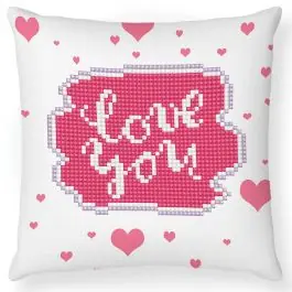 Ultimissimo Modello Kit de coussin broderie Diamant Diamond Dotz Love you