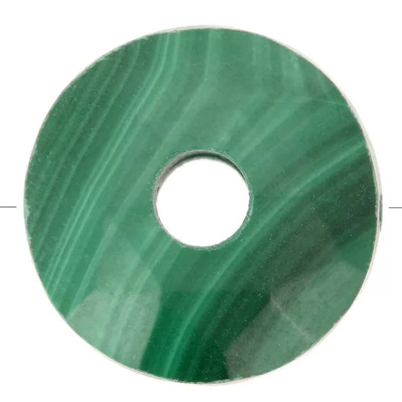 Vendita Finale Perle donuts facettée 12 mm pierre gemme – Malachite x1