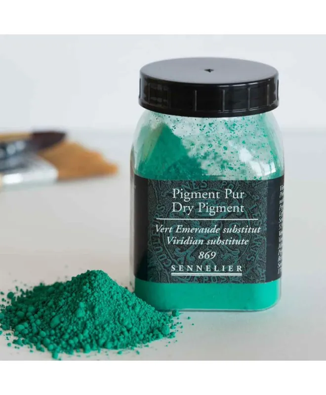 Pigment pour création de peinture – pot 170 g – Vert émeraude substitut Affare