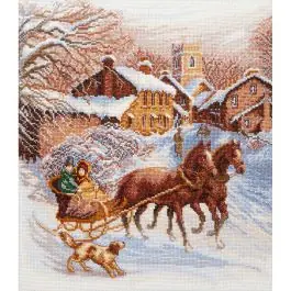 Kit broderie point de croix Charivna Mit Visite du matin Offerta Lampo