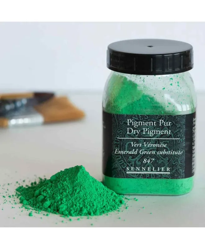 Pigment pour création de peinture – pot 180 g – Vert véronèse Di Marca