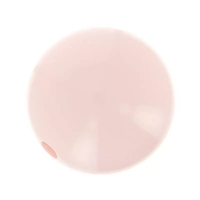 Perle en résine opaque 14 mm – Rose poudré x1 Must-Have