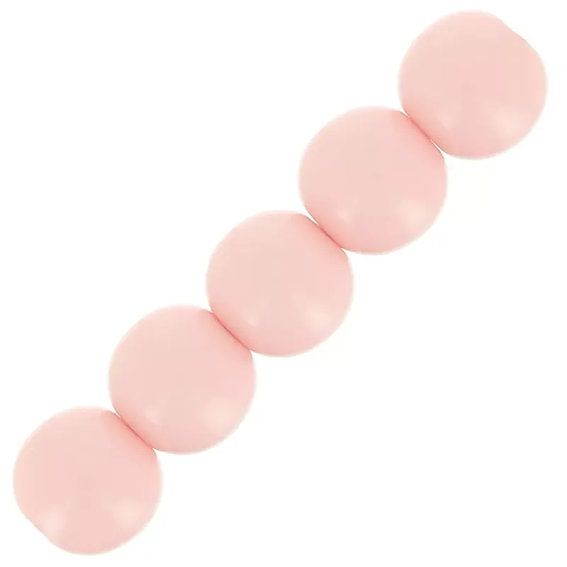 Ultima Occasione Perles en résine opaque 6 mm – Rose dragée x10