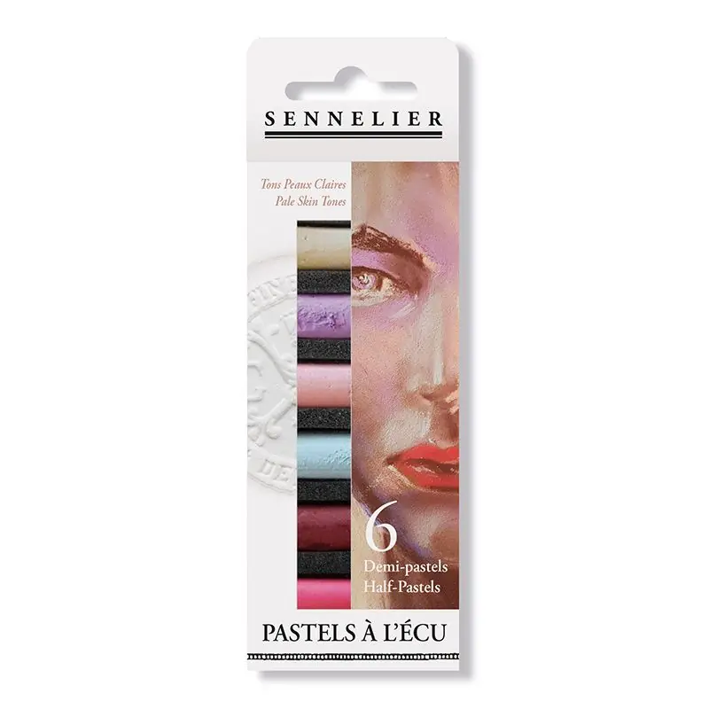 Etui pastels « A l&rsquo;écu » – 6 demi-pastels – Portrait teintes claires Reso Gratuito
