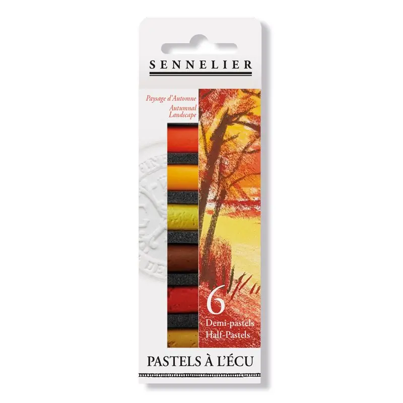 Di Marca Etui pastels « A l&rsquo;écu » – 6 demi-pastels – Automne