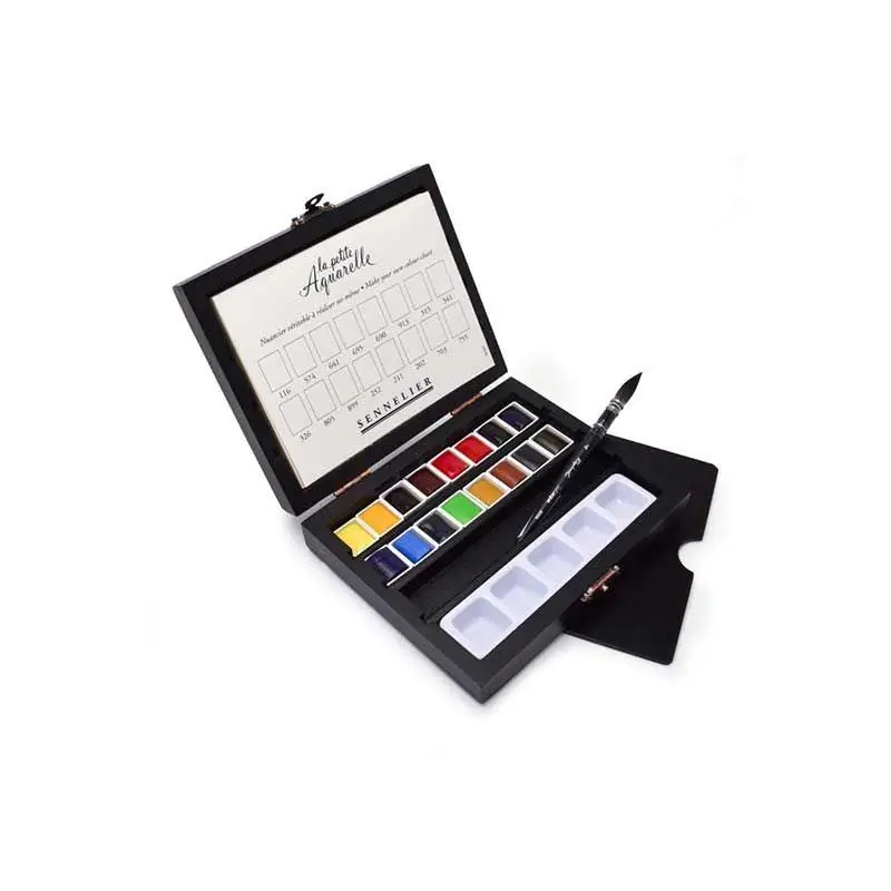 Offerta Lampo Coffret bois 16 demi-godets – La Petite Aquarelle