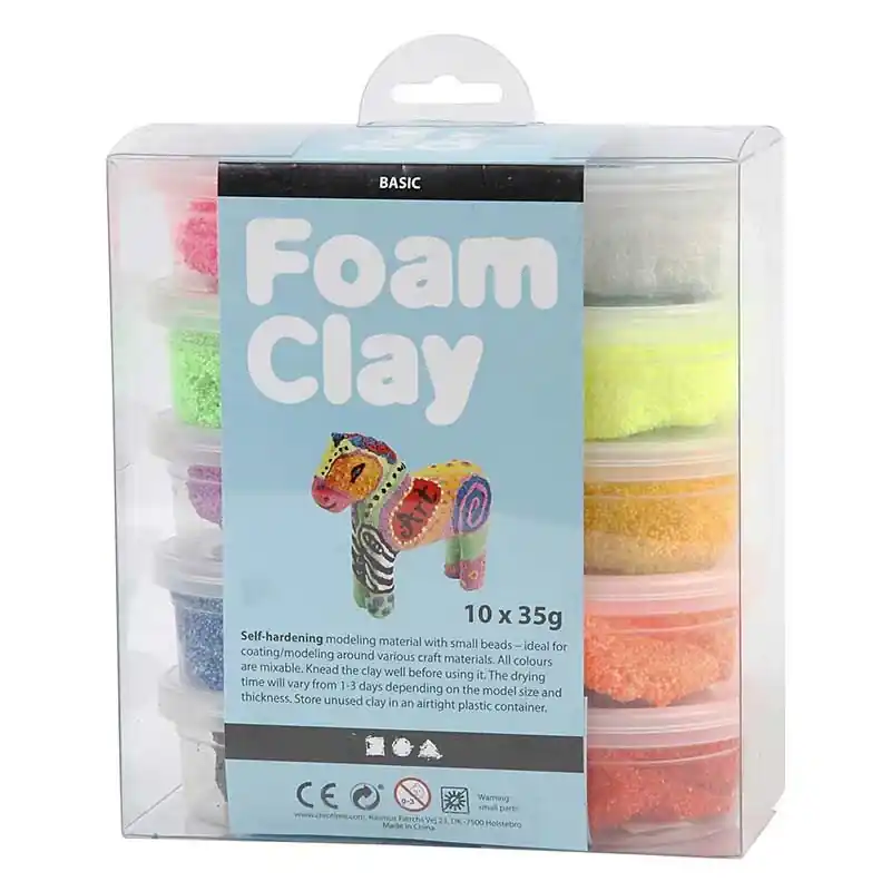 Originale Set 10 pâtes à modeler Foam Clay – Couleurs basiques 35 g