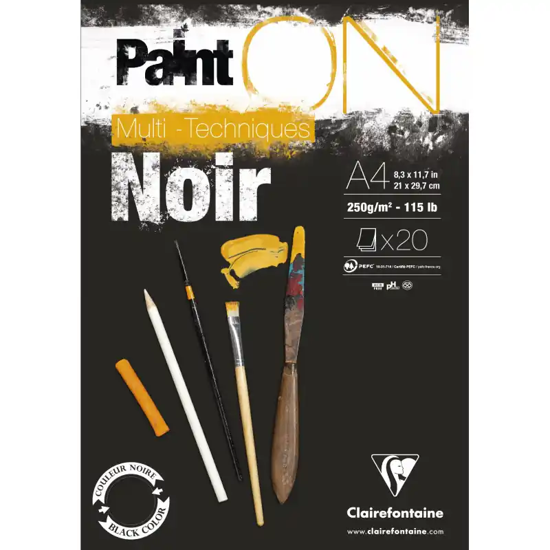Bloc de papier Paint On noir — Clairefontaine Occasione