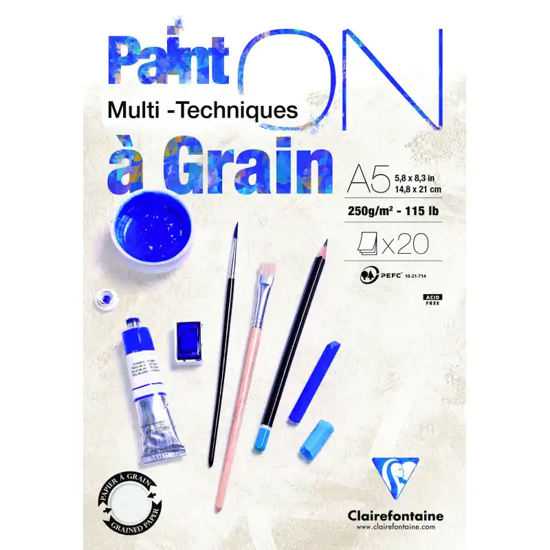 Popolare Bloc de papier Paint&rsquo;On à Grain Clairefontaine