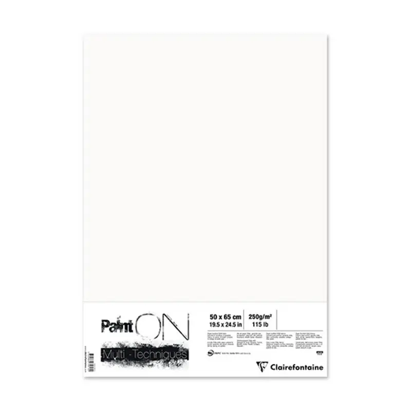 Acquista Ora Papier blanc Paint&rsquo;ON 250g/m² – 25 feuilles – Clairefontaine