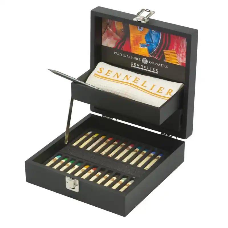 Coffret noir 24 pastels à l&rsquo;huile Sennelier Edizione Limitata