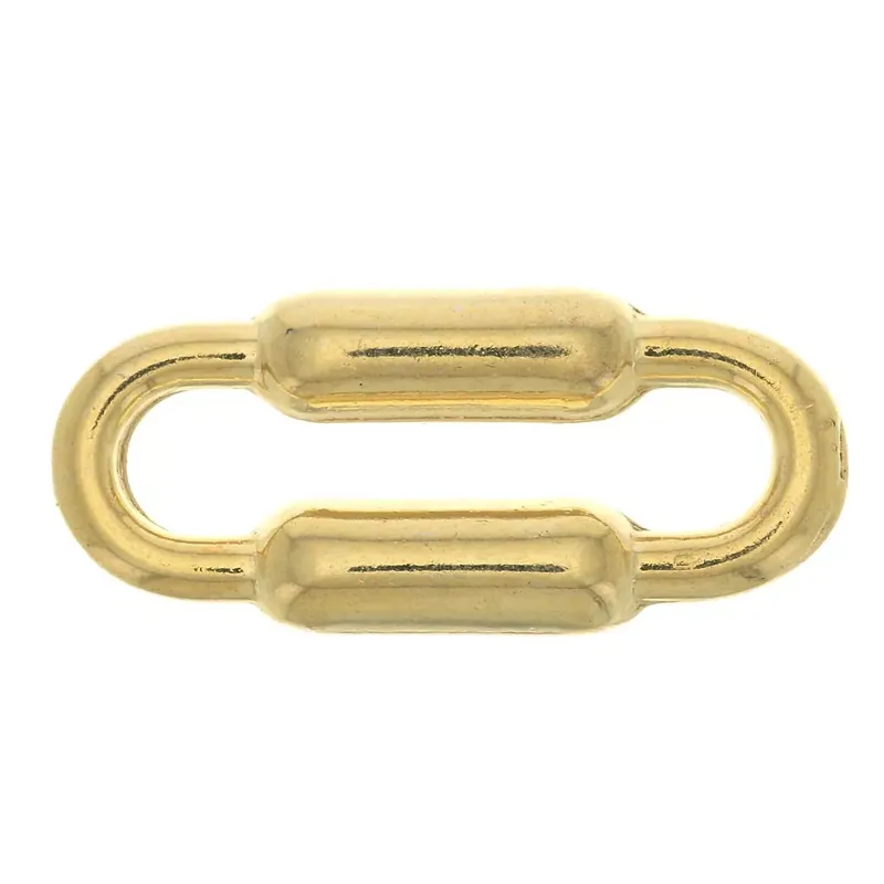 Vendita Finale Intercalaire rectangle arrondi design 21×9 mm en zamac – Doré à l&rsquo;or fin x1