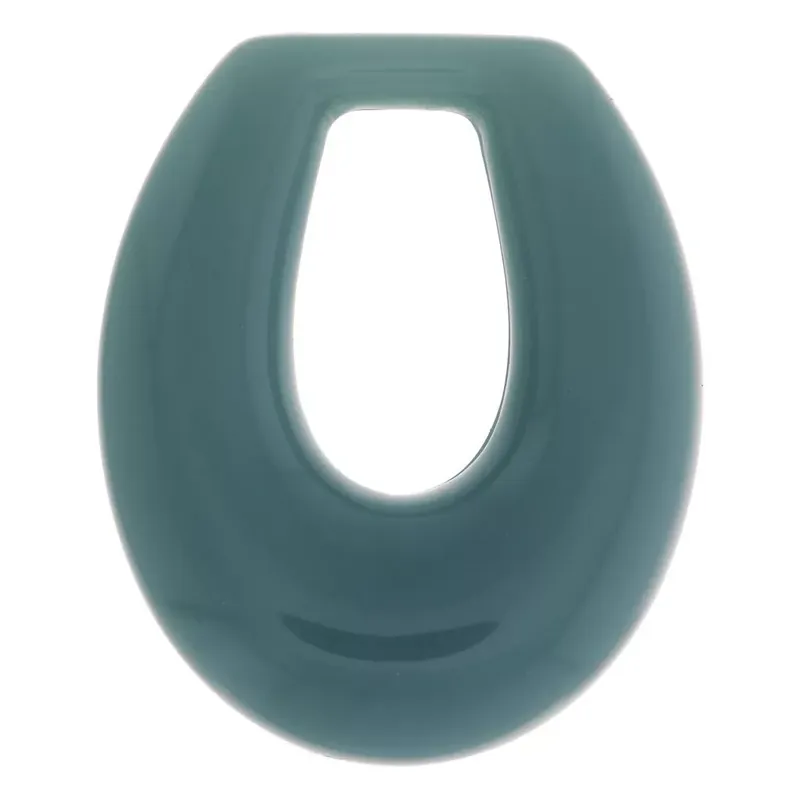 Pendentif goutte évidée en résine opaque 33×27 mm – Celadon x1 A Buon Prezzo