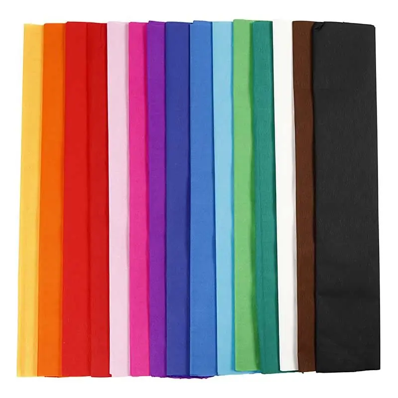Papier crépon multicolore 2,5 m x 50 cm – 15 feuilles Soddisfatti O Rimborsati
