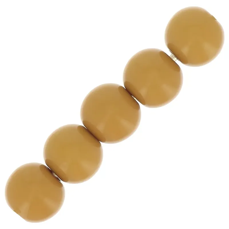 Esclusivo Perles en résine opaque 6 mm – Moutarde x10