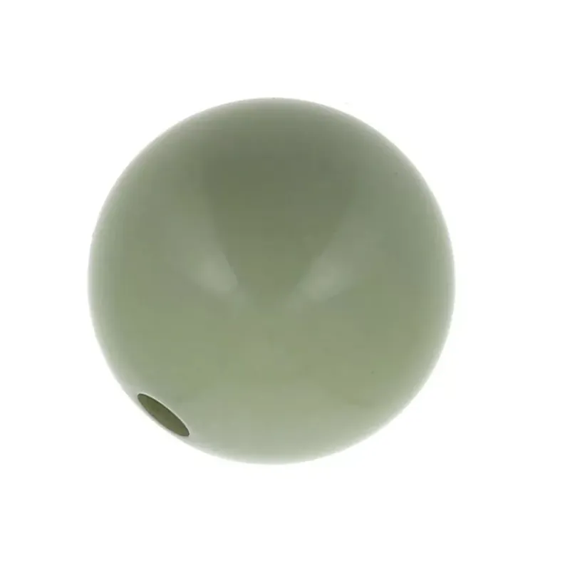 Ultima Occasione Perles en résine opaque 4 mm – Vert de gris x15