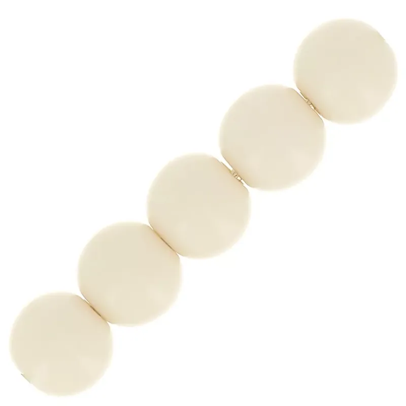 All’Ingrosso Perles en résine opaque 4 mm – Ivoire x15