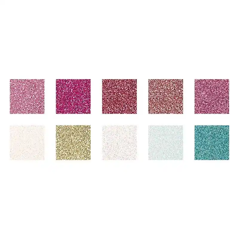 10 feuilles de papier pailleté A4 – teintes rosées Spedizione Gratuita