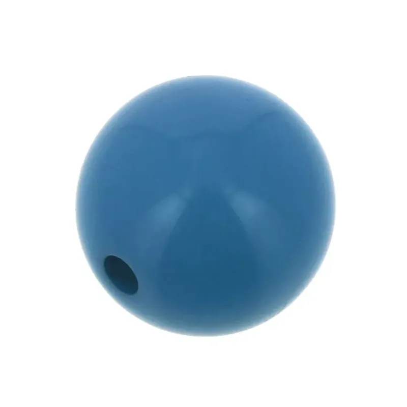 Non Perdere Perle en résine opaque 14 mm – Bleu lapis x1