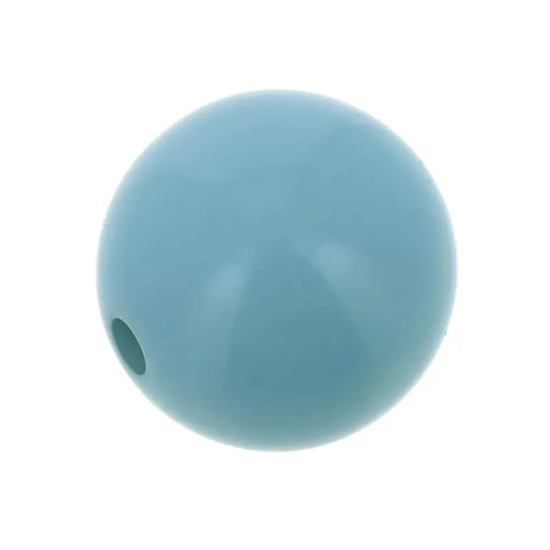 Perle en résine opaque 14 mm – Bleu x1 Saldi