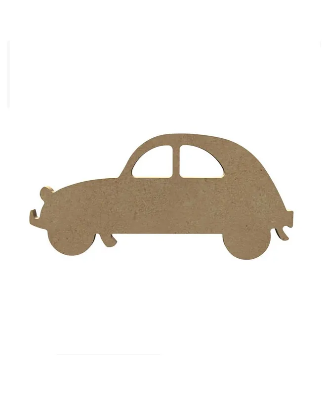 Voiture vintage en bois MDF à décorer – 15 cm Offerta Limitata