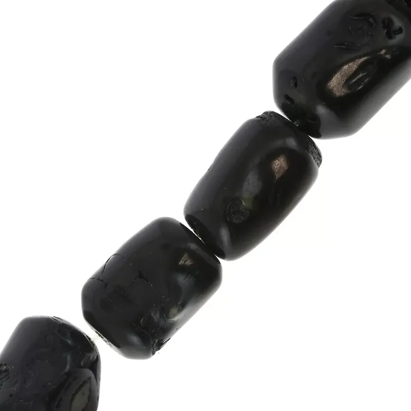 Perle irrégulière 17 mm en Bambou imitation corail - Noir x1 Offerta Lampo