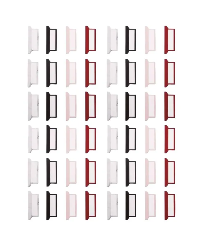 48 onglets adhésifs pour Bullet journal – blanc, noir, rouge Moderno