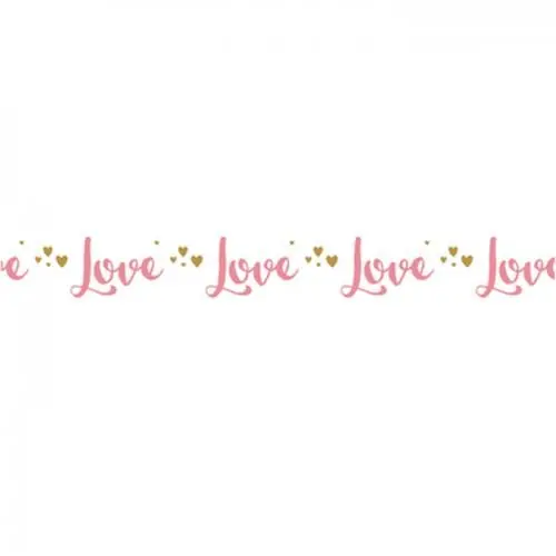 Washi Tape Love sur fond blanc – 15 m x 1 cm Nuova Collezione