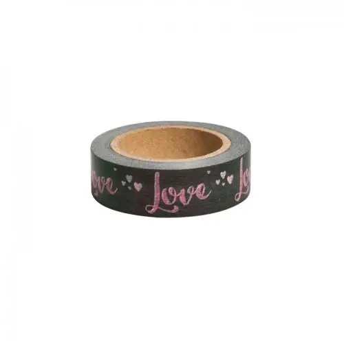 Washi Tape Love sur fond taupe – 15 m x 3 cm Compra Oggi Stesso