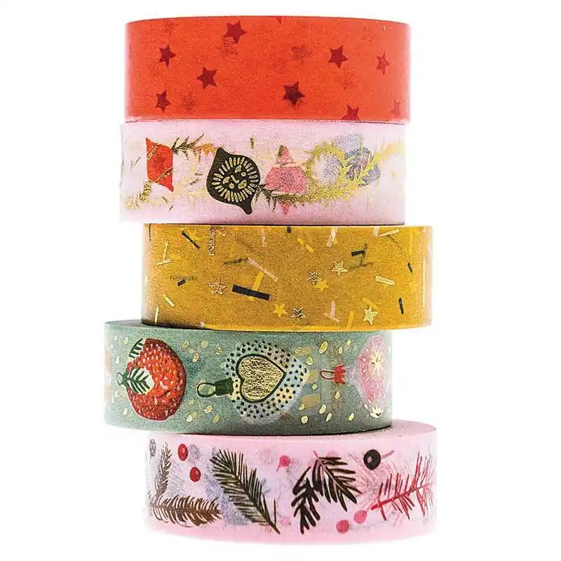 Vendita Finale 5 masking tape Noël nostalgique 1,5 cm x 10 m