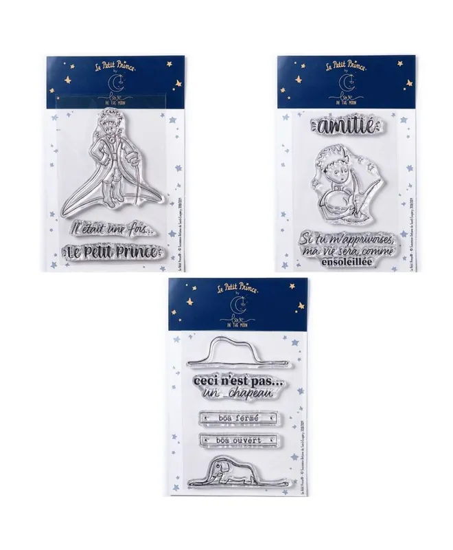 Vendita Finale 11 Tampons transparents Le Petit Prince Messages + Renard + Boa Eléphant