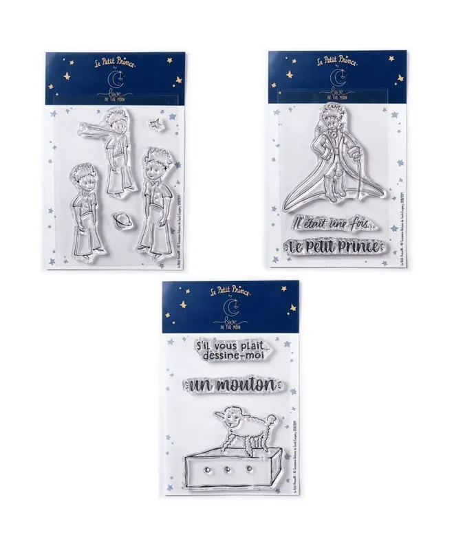 11 Tampons transparents Le Petit Prince Etoiles + Messages + Mouton Ultime Pezzi