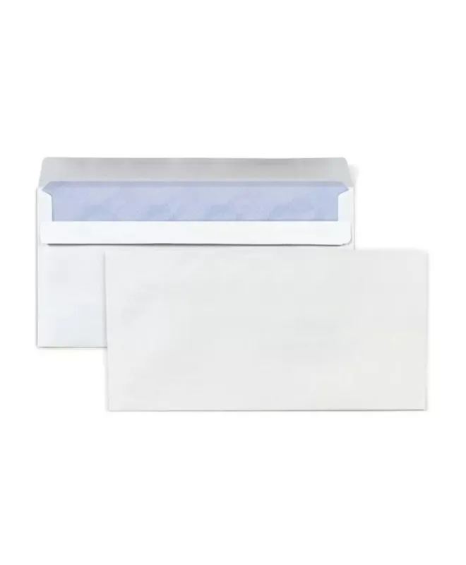 10 enveloppes blanches en papier – 11 x 22 cm Lusso