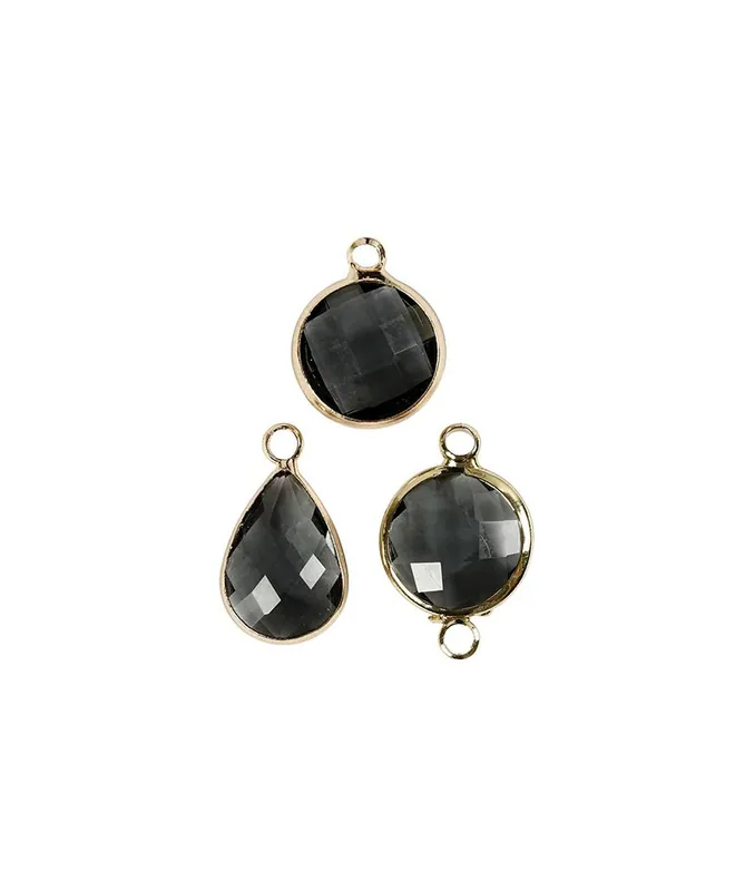 Top Qualità 6 pendentifs pour bijoux 15 à 20 cm – Gris et doré