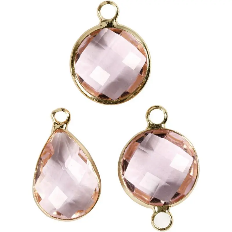 Compra Oggi Stesso 6 pendentifs pour bijoux 15 à 20 cm – Rose et doré