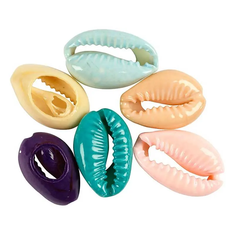 Offerta 6 perles coquillage 20 mm – Multicolore