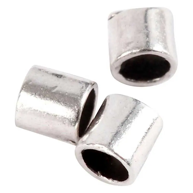 Saldi 80 perles argentées en tube à écraser Ø 2 mm