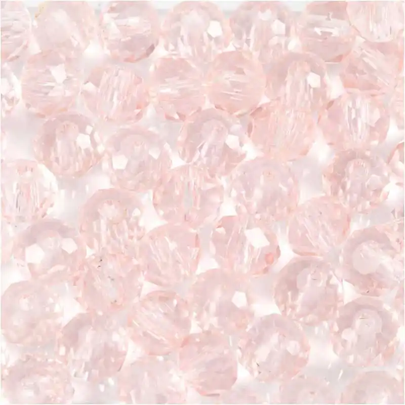 Saldi 45 perles à facettes rondes Ø 4 mm – rose clair