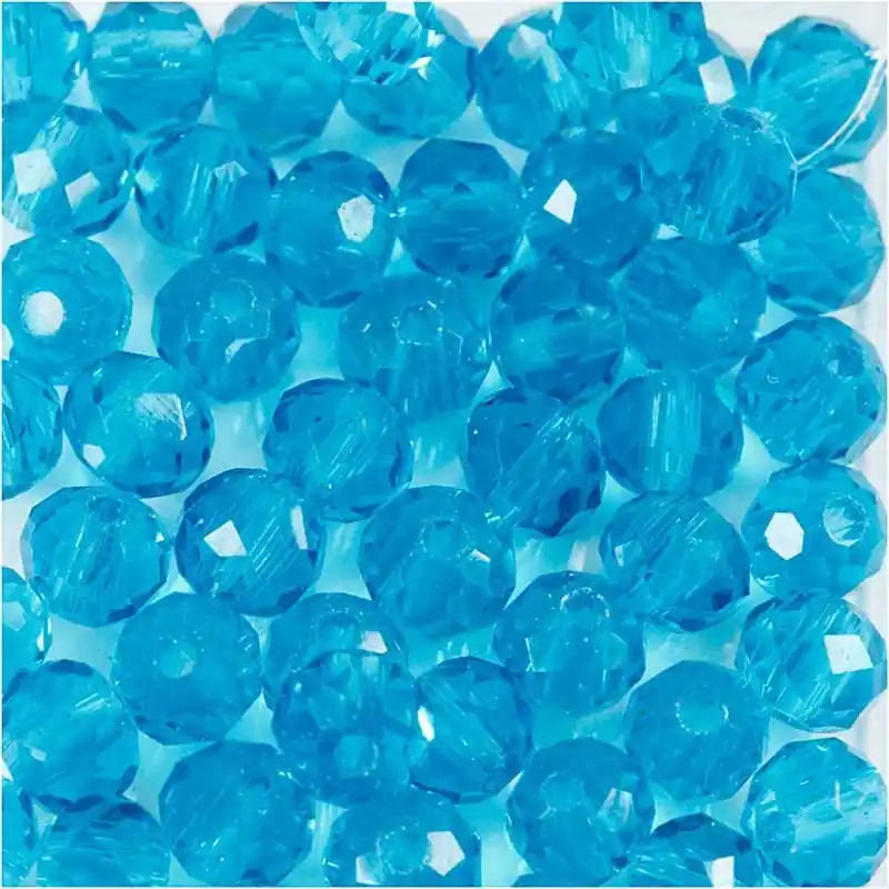 45 perles à facettes rondes Ø 4 mm – turquoise Occasione Imperdibile