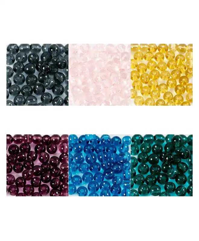 Ordina Subito 270 perles en verre rondes à facettes Ø 4 mm – Multicolores