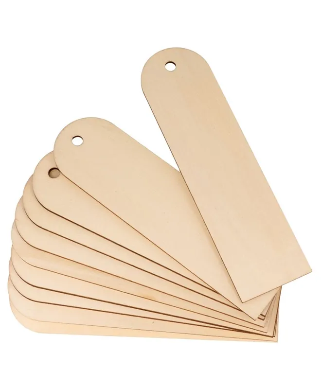 10 marque-pages en bois avec bout arrondi Direttamente Dal Produttore