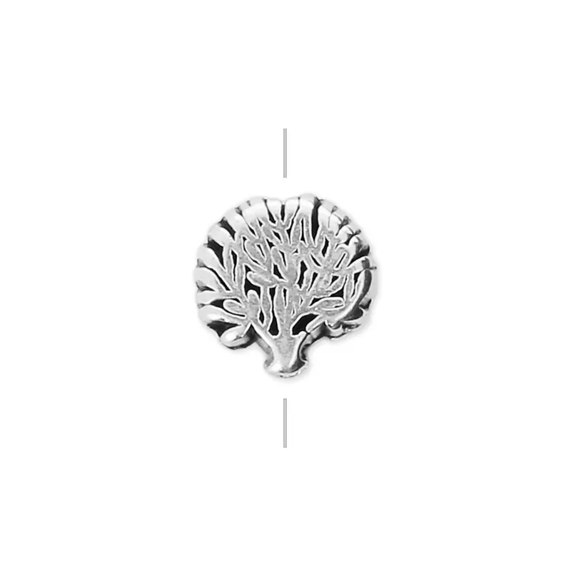 Vendita Finale Perle arbre de vie 8 mm Placage Argent fin vieilli x1